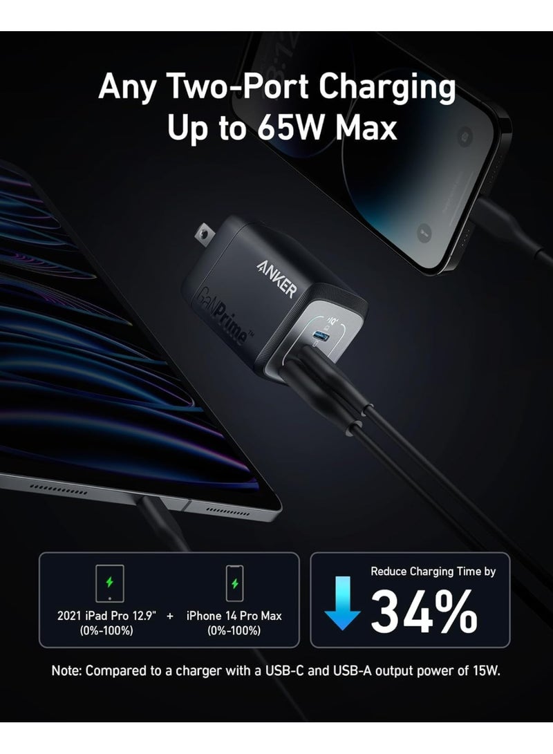 شاحن A2669 برايم 67 واط GaN، محطة شحن ثلاثية المنافذ عالية السرعة - Image 3